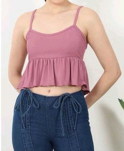Peplum Spaghetti Strap Top