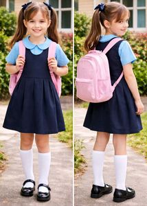 Cute Girls School Uniform Dress