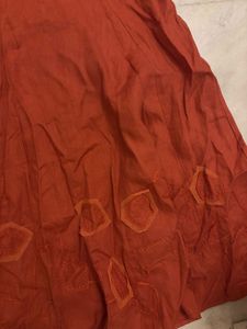 Marks &amp; Spencer Orange Embroidered Skirt