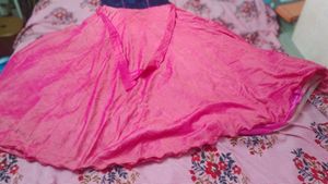 Rose And Navy Blue Frock