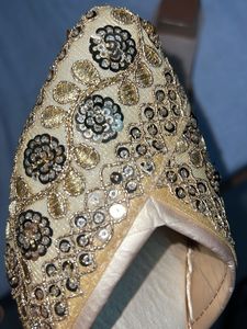 Embellished Golden mules