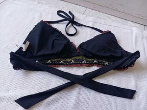 Stylish Black Bikini Set with Crochet Detail