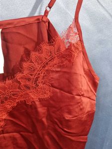 H&amp;M Hot Red Lace Cami Top with pants
