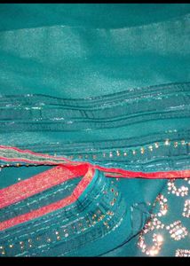 Embellished Emerald Green Saree