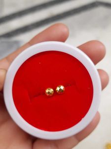 Gold Ball Stud Earrings