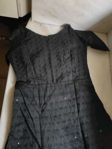 Elegant Black chikankari work gown