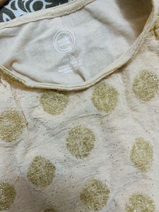 Sparkly Gold Polka Dot Kurta