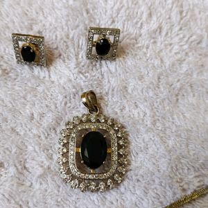 American diamond pendant set with chain