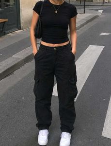 Stylish Black Cargo Joggers Pants