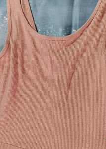 Dusty Pink Colour Slim One Piece Dress