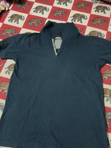 Men's Blue Collared T-Shirt