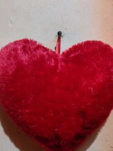 red heart shape pillow