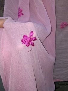 Pink Embroidered Dupatta