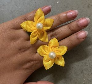 Floral Bangles and rings handmade Jewelry Set