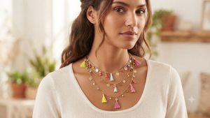 Vietnam Boho Layered Tassel Necklace