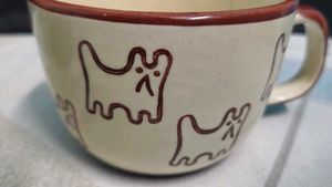 kitty &amp; bow  Ceramic Mug set