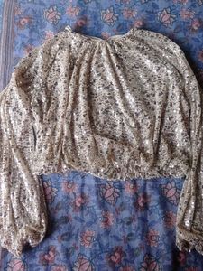 Sequin glitter glam Crop Top