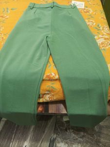 High-Waisted Emerald Green Pants