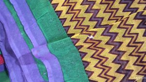 Nice Yellow Green Brown Colour Saree
