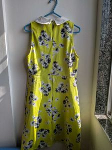 Yellow Floral Peter Pan Collar Dress