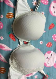 Light Green Lace Trim Bra