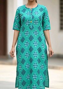 Elegant Green Printed Kurti size - xl