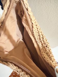 Boho Straw Crochet Crossbody Bag