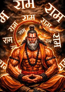 Hanuman Ji Wall Poster for Home & Pooja Room | Ram