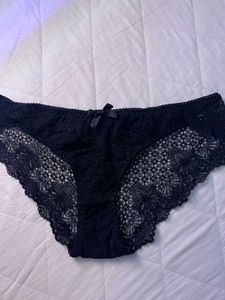 Black Lace Trim Briefs
