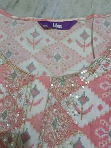 Libas Pink Sequined Kurta Salwar