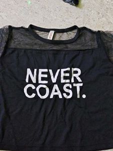 Black Graphic Mesh T-Shirt