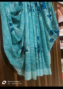 Beautiful Blue Floral Saree