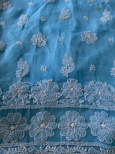 Beautiful Sky Blue Chikankari Kurta Set