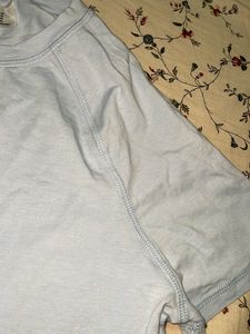 h&amp;m baby blue crop top
