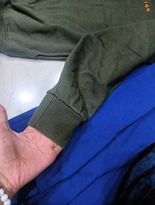mehndi green mens Winter Hoodie Without cap