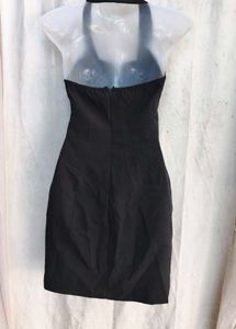 6249. Chic Black Halter Neck Dress