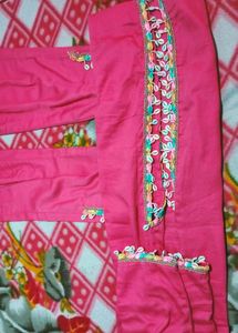 Pink Shalwar Kameez with Shell Trim