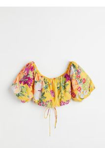 cropped off the shoulder top