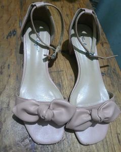 Nude Bow Block Heels