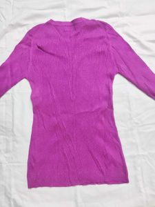 Ribbed Knit Long Sleeve Top