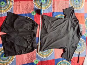 Chic Black Short Sleeve Pajama Set