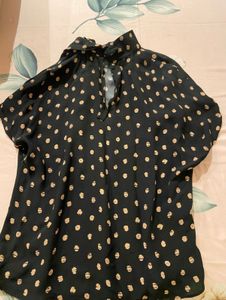 Mango Chic Polka Dot  Blouse