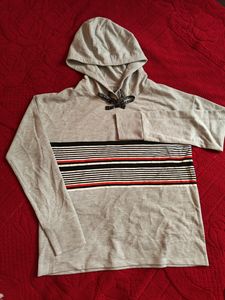 TEAMSPIRIT solid Grey Hooded Jumper