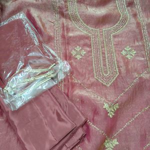 Elegant unstitched party, festive dress material,s