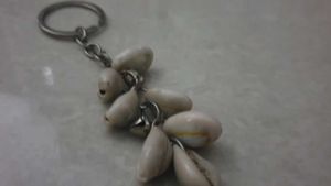 Boho Cowrie Shell Keychain