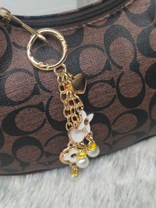 Coach Moon coffee brown with charm 🤎