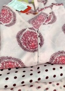 Elegant Pink Printed Kurta Set