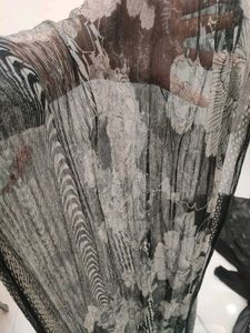 pakistani Gray Floral kaftan Kurta Set