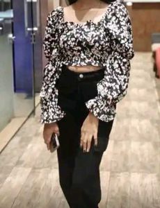 Floral Print Crop Top