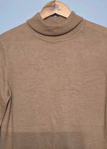 Tan Turtleneck Sweater